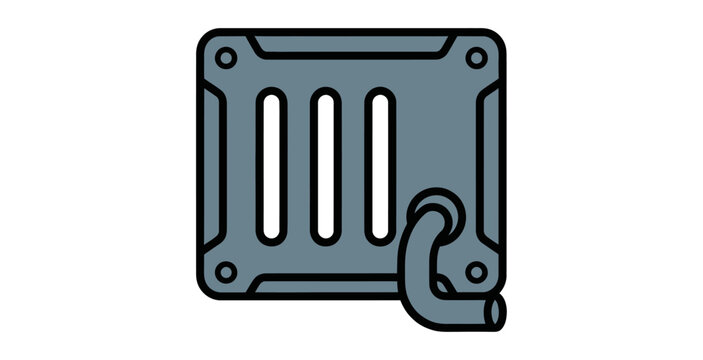 Industrial Metal Vent Vector Icon