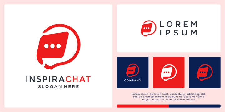 Inspiration chat logo design with bulb