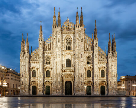 Milan Cathedral (Duomo di Milano) at Blue Hour, Italy