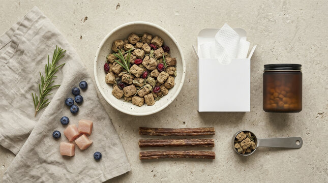 Balanced Senior Dog Food with Nutritious Ingredients, Blueberries, and Healthy Treats. Promoting Canine Wellness and Healthy Aging.