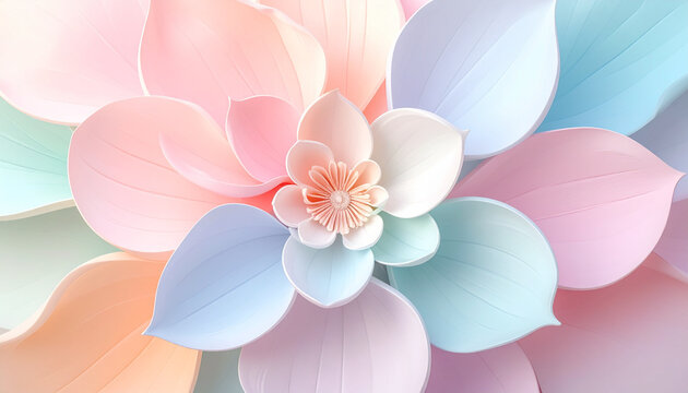 Pastel Abstract Flower Background
