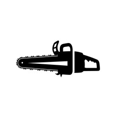 Fototapeta premium Minimalist Chainsaw Profile Silhouette Vector