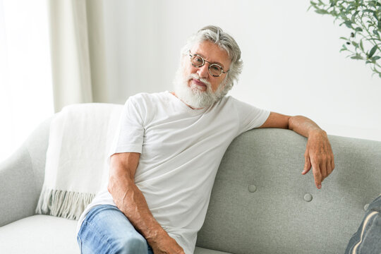 senior men having great time on is home apartment