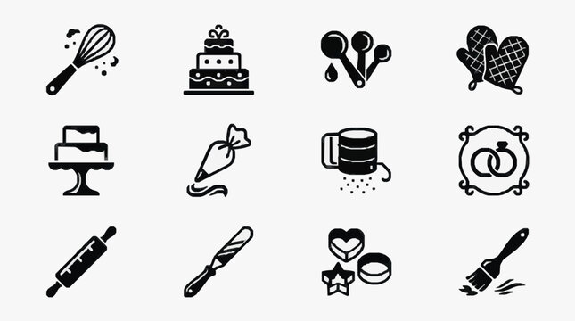 Culinary Icons and Kitchen Tools Collection.