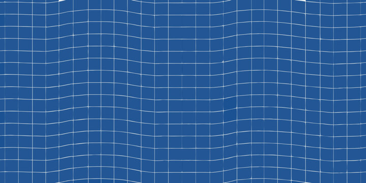 Blue grid pattern with wavy distortion a repeating background texture