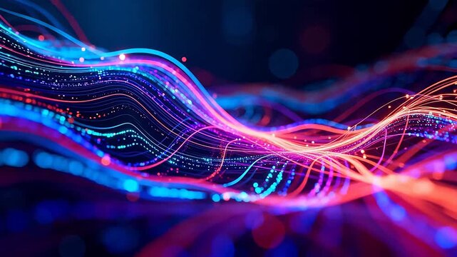 Colorful abstract wave patterns