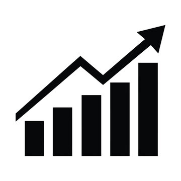 Growth chart with upward trend