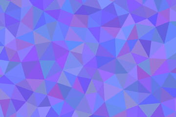 Fototapeta premium Purple low poly background, abstract geometric triangle pattern in violet and blue tones, modern crystalline mosaic texture for digital design