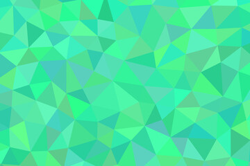 Obraz premium Geometric low poly background in mint green, abstract emerald triangular pattern, vibrant turquoise crystalline texture for modern web design