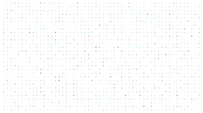 Colorful dots pattern on white background  seamless design element  multicolored small dots texture
