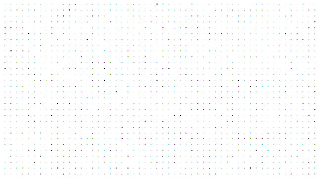 Colorful dotted pattern with small multicolored dots on white background for design and decoration purposes  seamless texture