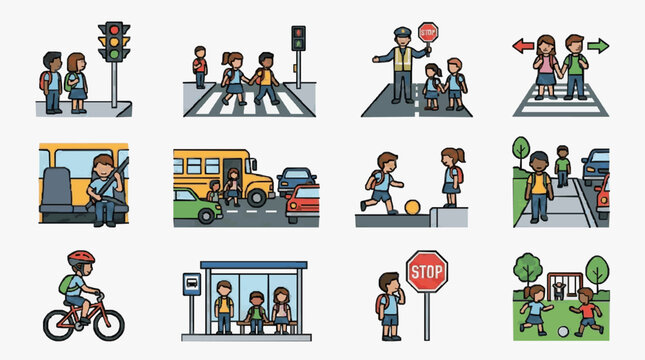 Daily Urban Pedestrian Scenes with Traffic.