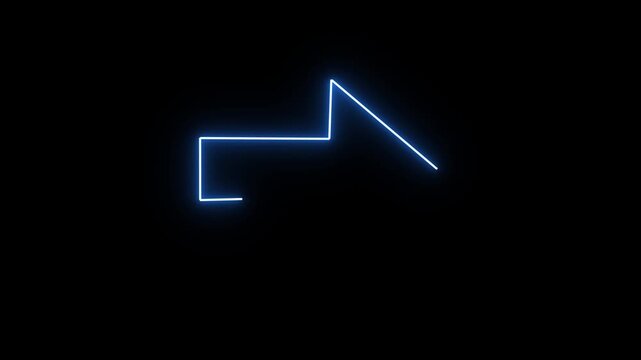 Minimal Blue Neon Arrow Line Animations motion graphics