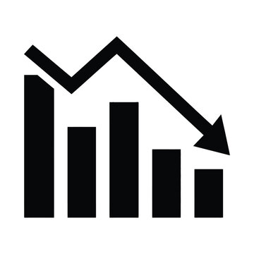 Declining trend chart icon