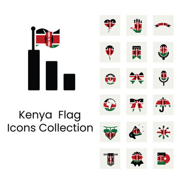 Kenya flag icons in new design