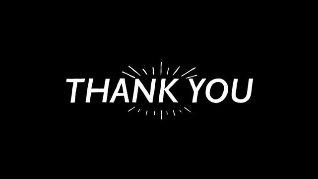 Thank You Message with Radiant Burst Design