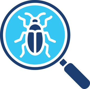 Magnifying Glass Inspecting A Digital Software Bug