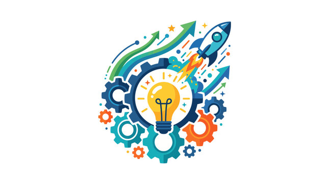 Creative Light Bulb with Floral Butterfly Abstract Background Vector Illustration Symbolizing Innovation, Ideas, Energy, Technology, and Business Design