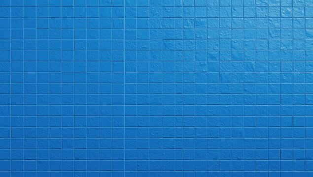 Textured blue tiled wall background