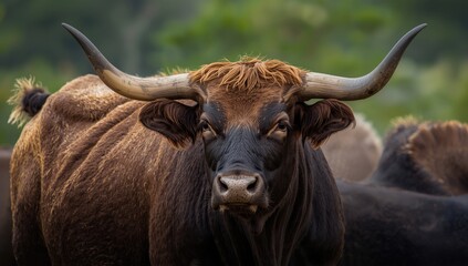 Wild bull depiction in confident posture © AkuAku