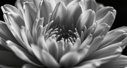 Fototapeta premium Monochrome floral fine art photography with delicate petal details