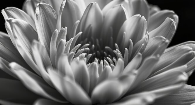 Monochrome floral fine art photography with delicate petal details