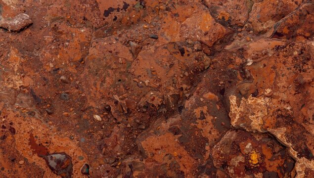 Rough Mookaite stone displaying natural grain