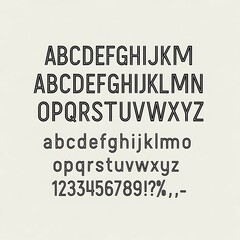 Obraz premium Set of Vintage Textured Alphabet Letters and Numbers Typography Design.
