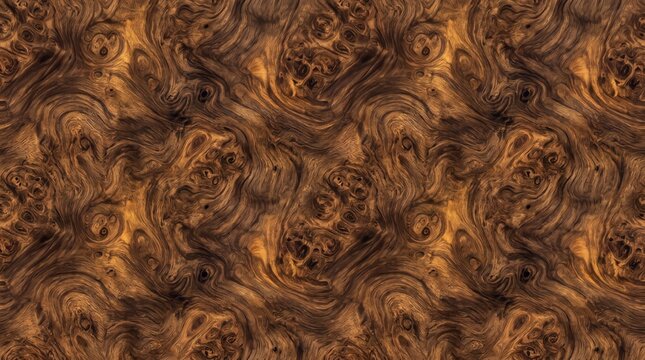 Walnut Burl Wood Texture Detailed Grain Pattern And Rich Brown Tones natural organic dark background