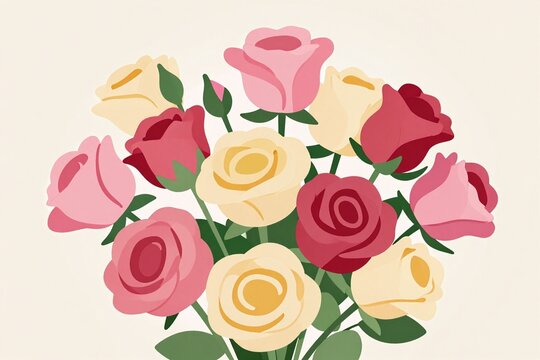 A bunch of roses sitting on top of a table