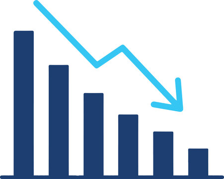 A Minimalist Financial Chart Showing Declining Trends