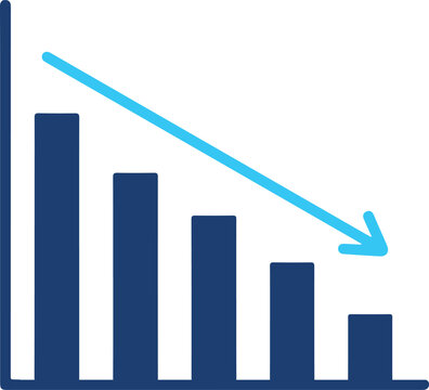 A Simple Bar Chart Showing Financial Decline