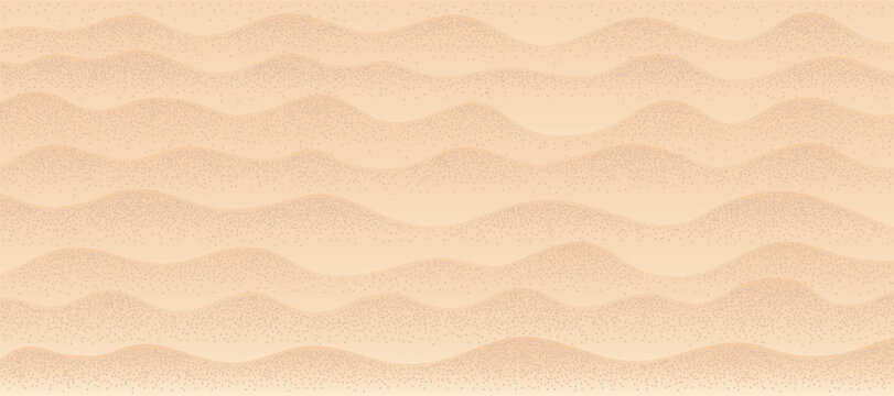 Sand pattern vector and texture beach with background desert sea. Dune summer sandy and wave white abstract with beauty tropical ocean. Shore sand yellow and border texture brown.