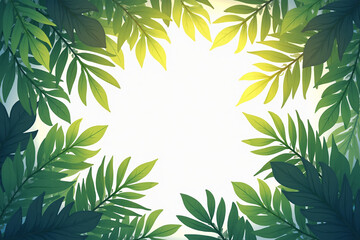 Fototapeta premium Golden Sunlight Filtering Through Lush Jungle Foliage, Creating a Dappled Play of Light and Shadow on the Forest Floor