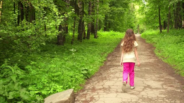 Beautiful little girl walks into forbidden territory