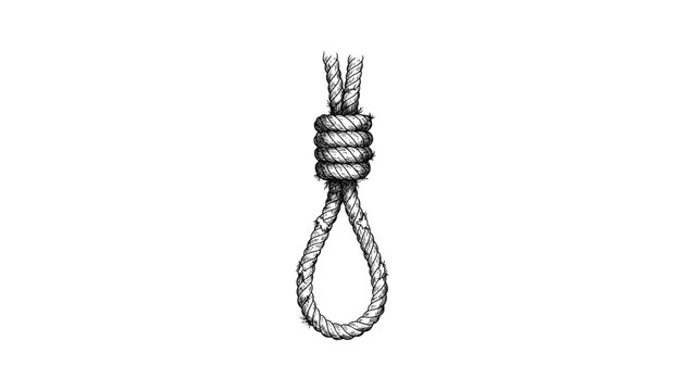 Noose knot on a thick rope