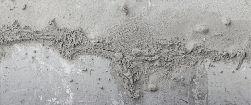 Wet cement texture on a construction surface