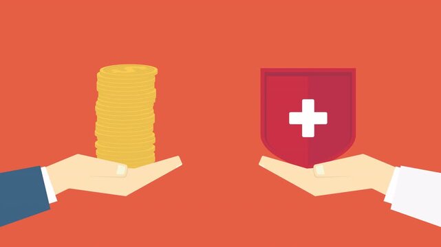 Healthcare and money, 4K animated video