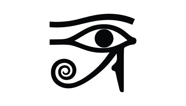Ancient egyptian eye of horus symbol illustration