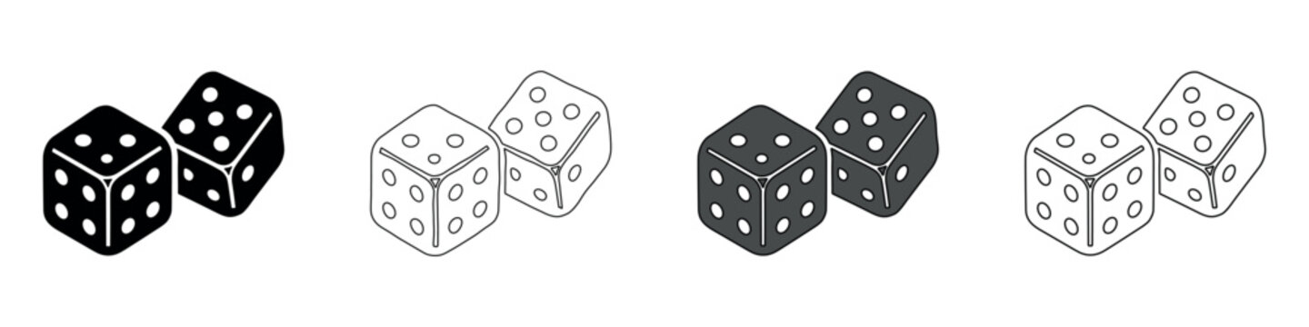 Two dice icons showing different faces, representing chance and games