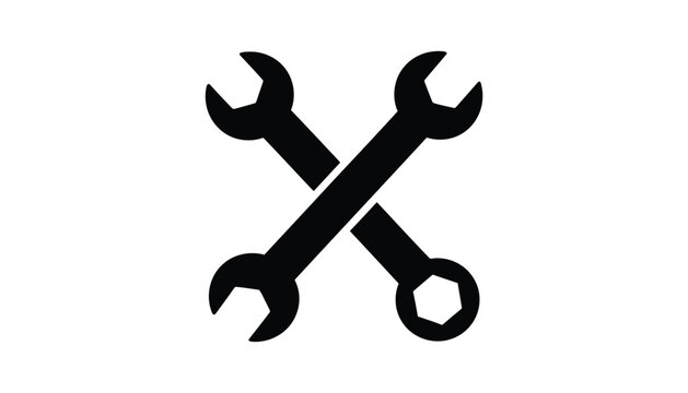 Two crossed wrenches icon design