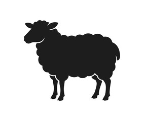 Silhouette of a Black Sheep Standing Proudly. © Eighth