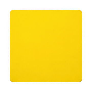 Bright yellow square frame icon isolated on transparent background