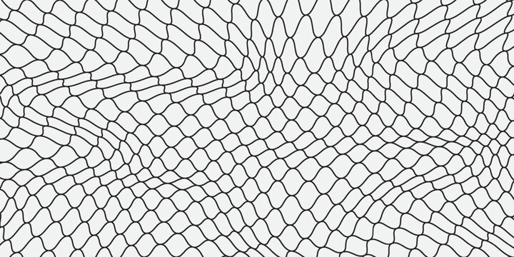 Abstract Geometric Net Grid Background with Minimalist Distortion Mesh Line Pattern Vector Illustration