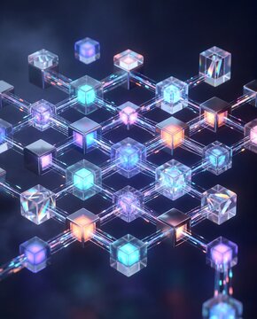 Decentralized blockchain network with connected digital nodes