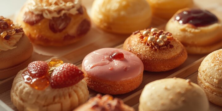 Mix of market-favorite sweet lady cakes and savory pastel with Risol