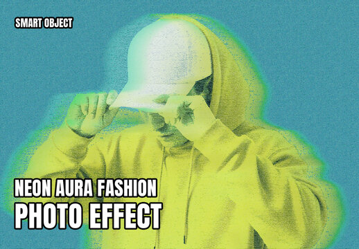 Neon Aura Fashion Photo Effect With Glowing Portrait Design