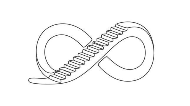 Infinity Symbol with Staircase - Endless Journey Concept