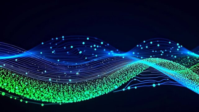 Abstract digital wave pattern