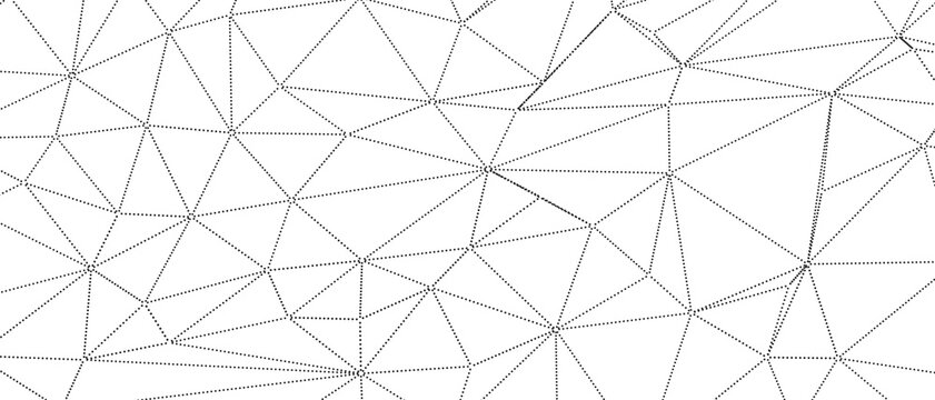 A clean white background with a seamless dotted geometric network pattern creating an abstract desig